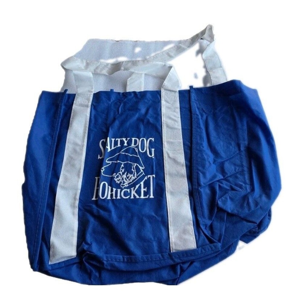 The Salty Dog Bohicket Blue Fabric Graphic Print Tote Shoulder Bag